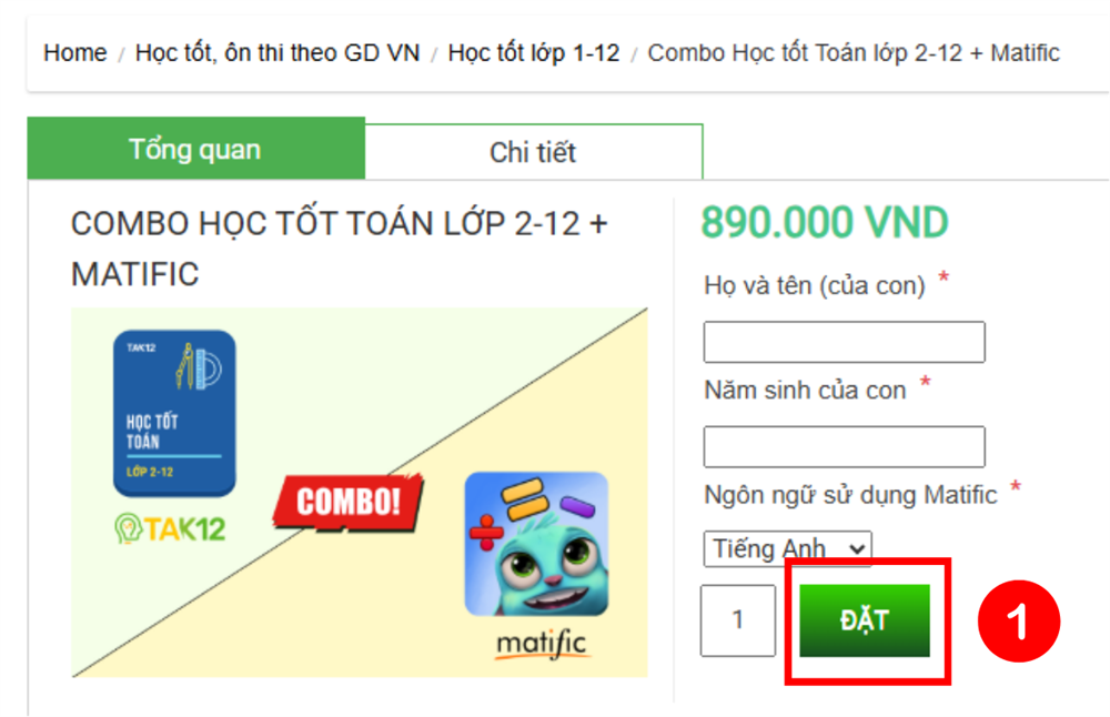 Hướng dẫn áp dụng mã học bổng